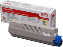 Toner OKI 43865721 (C5850) (rumena), original