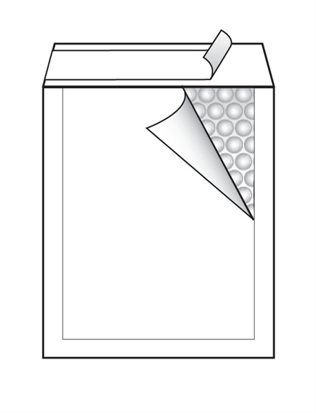 Kuverta C-D, oblazinjena, 160 x 180 mm, bela, 10 kosov