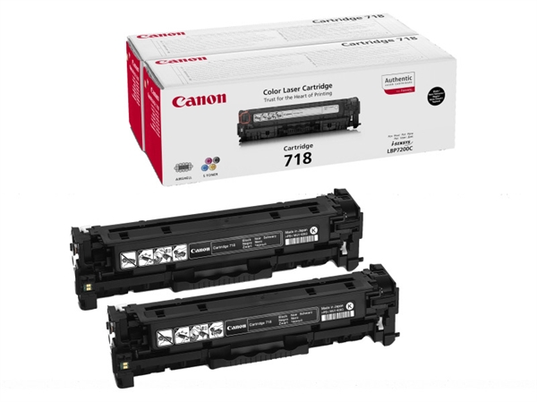 Komplet tonerjev Canon CRG-718BK (2662B005) (črna), dvojno pakiranje, original