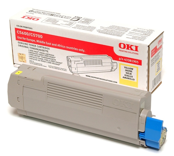 Toner OKI C5600 (43381905) (rumena), original