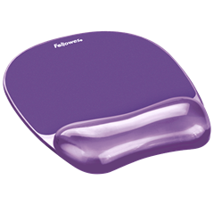 Podloga za miško z gel vložkom Fellowes, Crystal™ Gel, vijolična