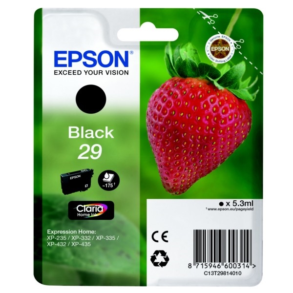 Kartuša Epson 29 BK (C13T29814010) (črna), original