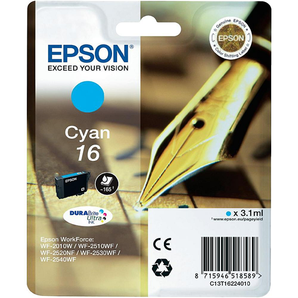 Kartuša Epson 16 (C13T16224010) (modra), original