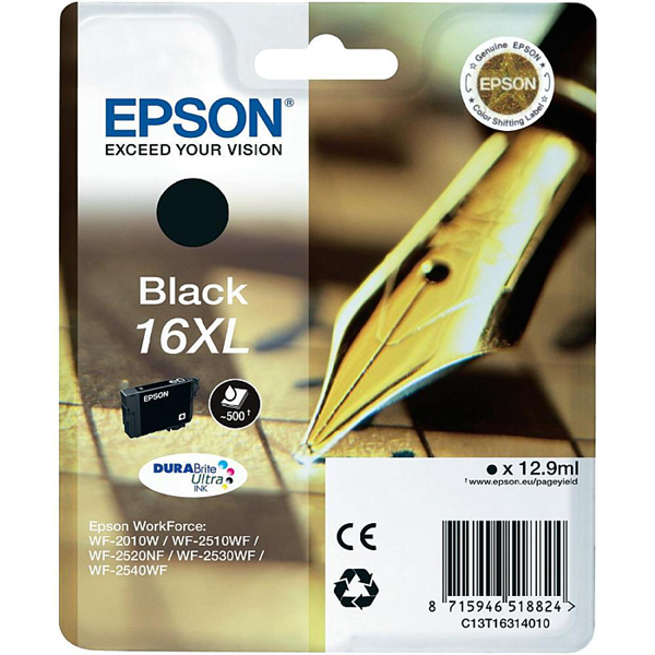 Kartuša Epson 16 XL (C13T16314010) (črna), original