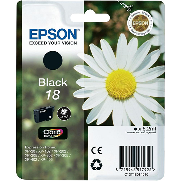 Kartuša Epson 18 (C13T18014010) (črna), original