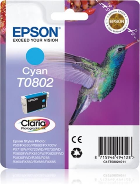 Kartuša Epson T0802 (modra), original