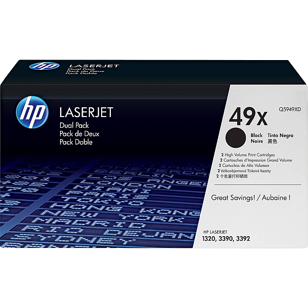 Toner HP Q5949XD (črna), dvojno pakiranje, original