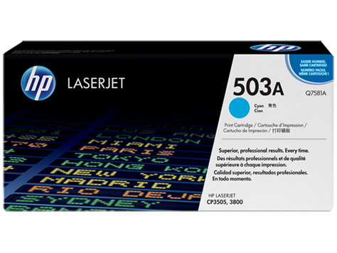 Toner HP Q7581A 503A (modra), original