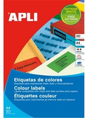 Samolepilne etikete Apli, (70 x 37 mm), 20/1, modre