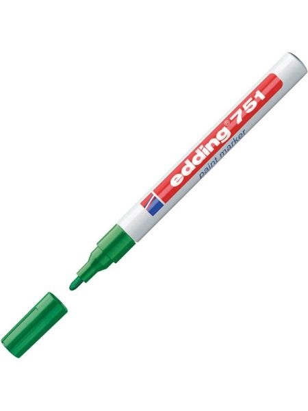 Marker z lakom Edding E-751, 1-2 mm, zelena