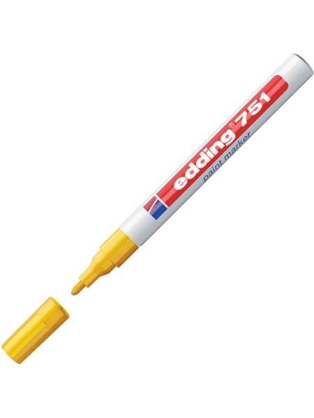 Marker z lakom Edding E-751, 1-2 mm, rumena