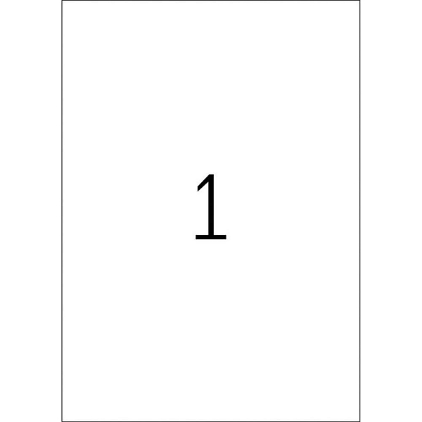 Samolepilne etikete Apli, (210 x 297 mm), 20/1, modre