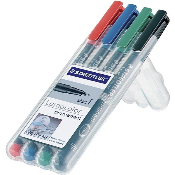 Marker Staedtler 318 WP4 0,6 mm, komplet, 4 kosi