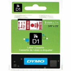 Trak Dymo D1 40915, 9 mm / 7 m (rdeča/bela), original