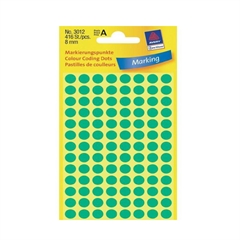 Etikete (označevalne točke) Zweckform 3012, premer 8 mm, zelene