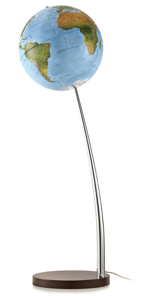 Globus Vertigo Blue, 37 cm, z lučko, angleški
