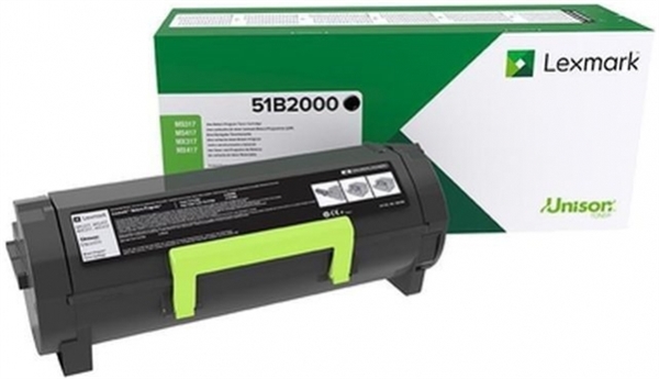 Toner Lexmark 51B2000 (črna), original