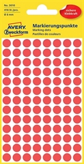 Etikete (označevalne točke) Zweckform 3010, premer 8 mm, rdeče