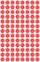 Etikete (označevalne točke) Zweckform 3010, premer 8 mm, rdeče