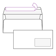Kuverta amerikanka, 230 x 110 mm, z desnim okencem, 500 kosov