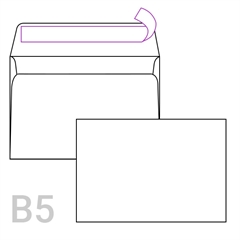 Kuverta B5, 250 x 176 mm, bela, 500 kosov