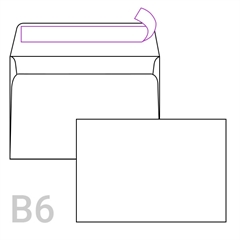 Kuverta B6, 125 x 176 mm, bela, 500 kosov
