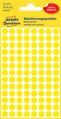 Etikete (označevalne točke) Zweckform 3013, premer 8 mm, rumene