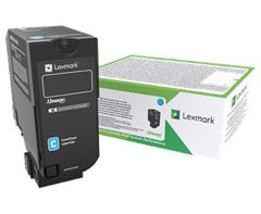 Toner Lexmark 74C2HCE (modra), original