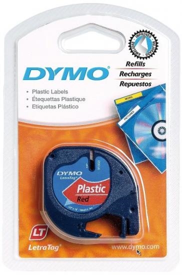 Trak Dymo LTAG 912030, 12 mm / 4 m (črna/rdeča), original