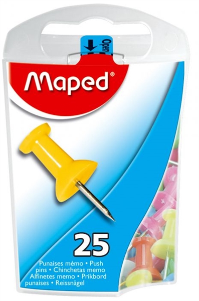 Žebljički Maped za pluto, 25 kosov,  barvni