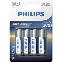 Baterija Philips Ultra Alkaline AA-LR6, 4 kosi