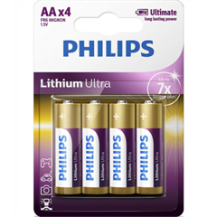 Baterija Philips Lithium Ultra AA-LR6, 4 kosi