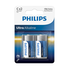 Baterija Philips Ultra Alkaline C-R14, 2 kosa