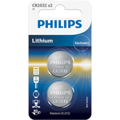 Baterija Philips CR2032, 3V, 2 kosa