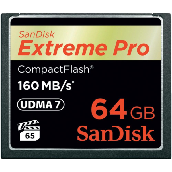 Spominska kartica SanDisk Compact Flash Extreme PRO, 160 MB/s, 64 GB