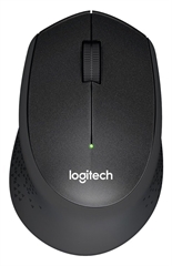 Miška Logitech M330 Silent Plus, brezžična, črna