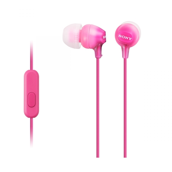 Slušalke Sony za Android/iPhone, žične, roza, MDREX15AP 