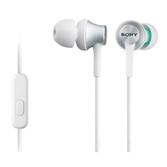 Slušalke Sony z ušesnimi čepki, žične, bele, MDREX110LPW