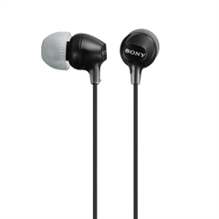 Slušalke Sony z ušesnimi čepki, žične, črne,  MDREX15LPB