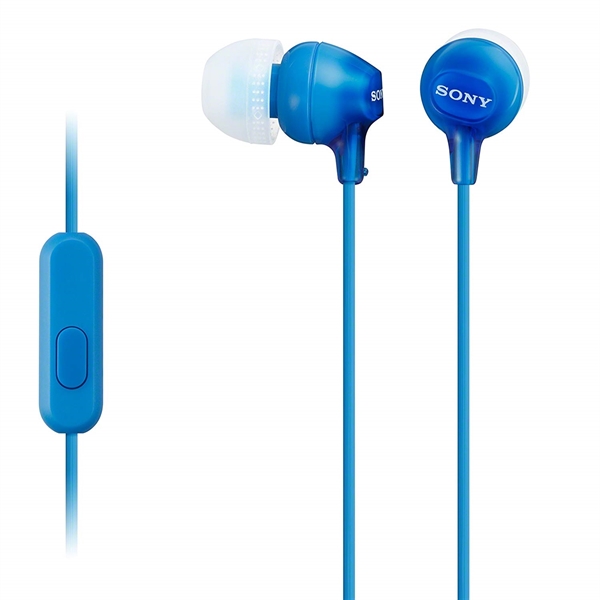Slušalke Sony z ušesnimi čepki, žične, modre, MDREX15LPLI
