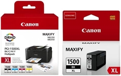 Komplet kartuš Canon PGI-1500XL (BK/C/M/Y) + PGI-1500XL BK (črna), original