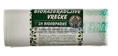 Plastične vreče za smeti, biorazgradljive, bele, 45 l, 20 kosov