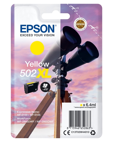 Kartuša Epson 502Y XL (C13T02W44010) (rumena), original