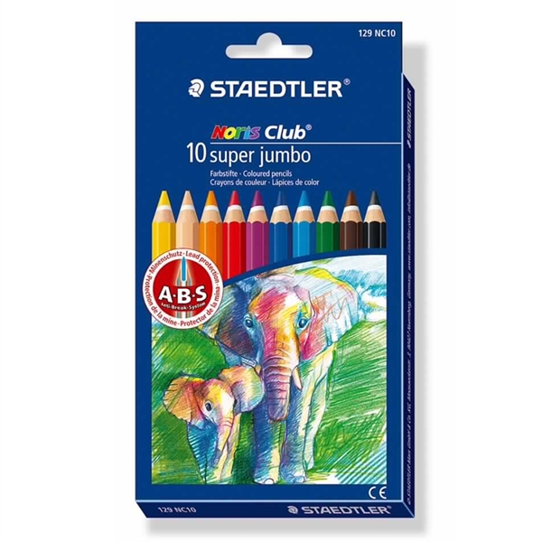 Barvice  Staedtler Noris Club Super Jumbo ABS, 10 kosov