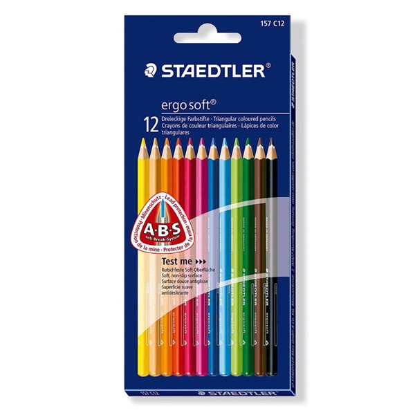 Barvice Staedtler Ergosoft ABS, 12 kosov