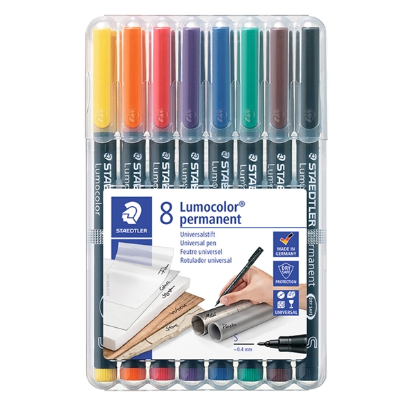 Permanentni marker Staedtler Lumocolor, 8 kosov