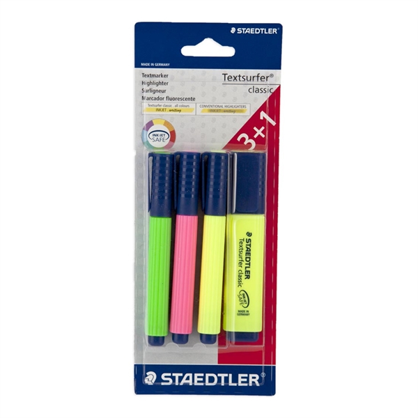 Marker Staedtler Textsurfer Classic 364, 1-5 mm, komplet, 4 kosi