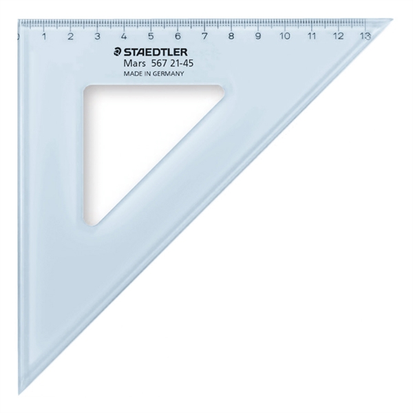 Trikotnik Staedtler, 45°, 21 cm, moder