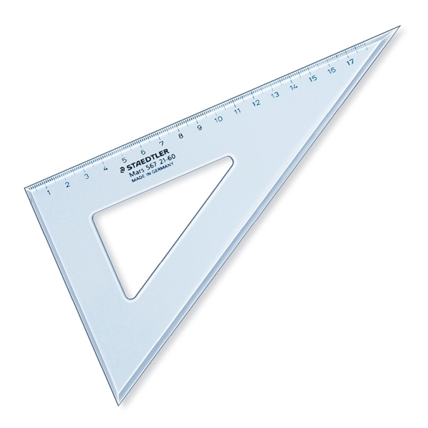 Trikotnik Staedtler, 60/30°, 21 cm, moder