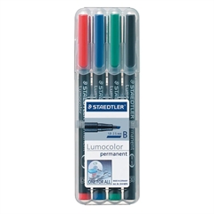 Marker Staedtler Lumocolor 314 WP4 1-2,5 mm, 4 barve